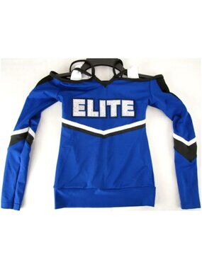 SALE! Cheerleader ELITE Cut Outs Black Blue Top